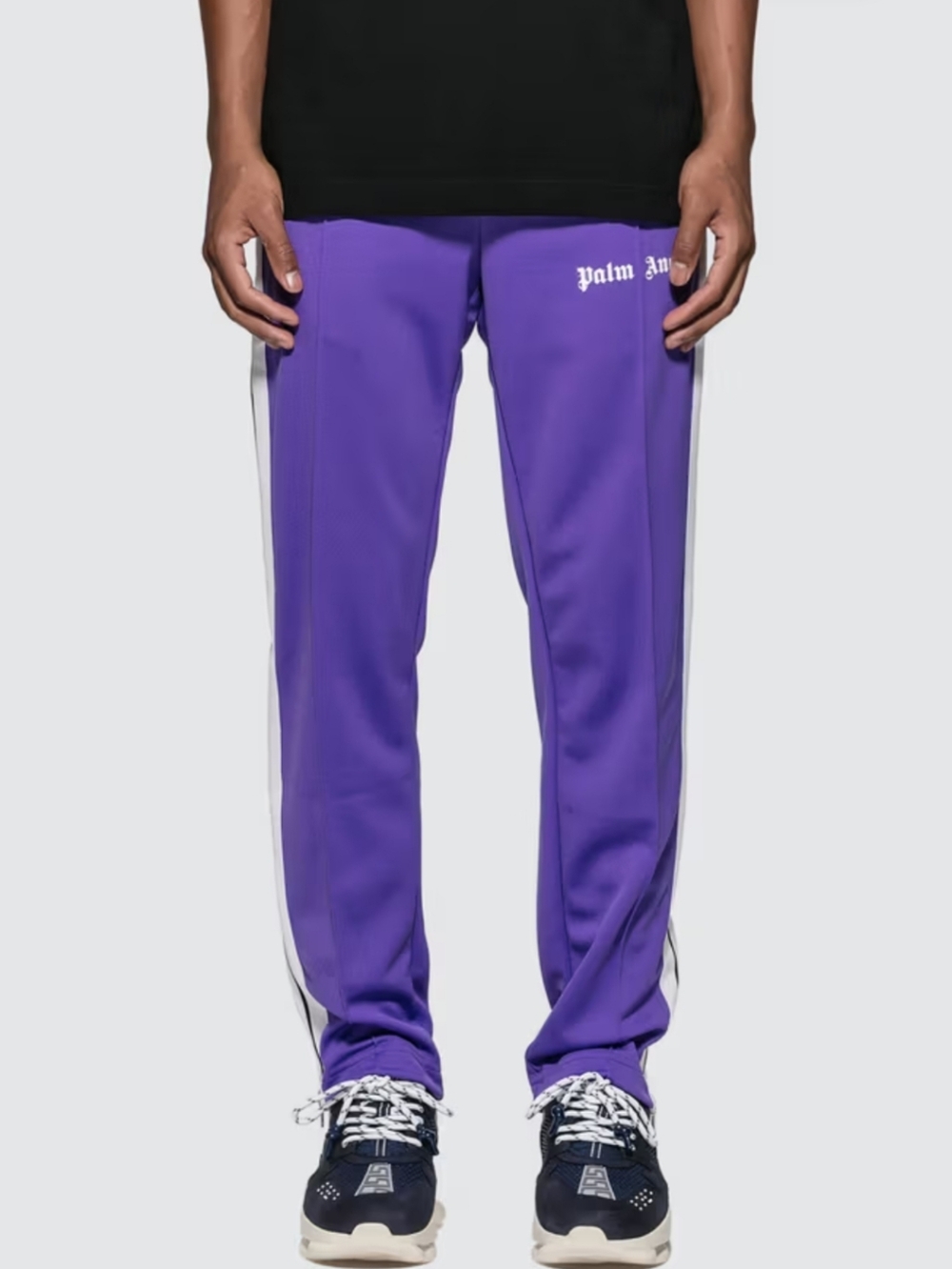 Palm Angels Purple & White Classic College Track Pants